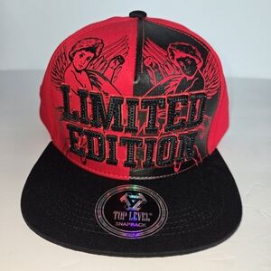 Red and Black Snapback Hat